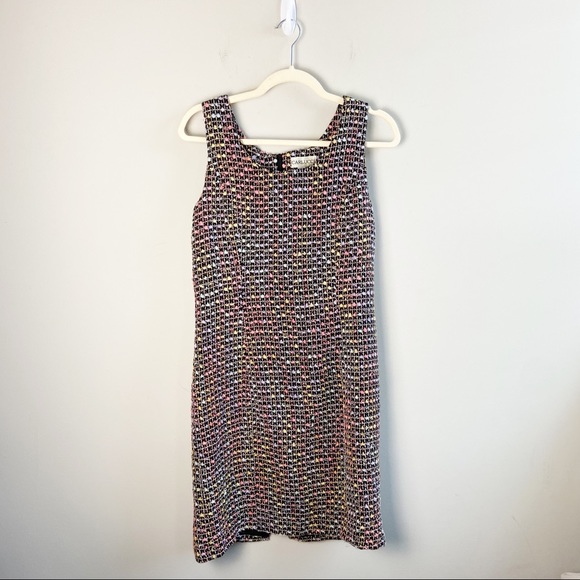 Carlucci Vintage 90's Pastel Tweed Sleeveless Midi Dress - Picture 1 of 4